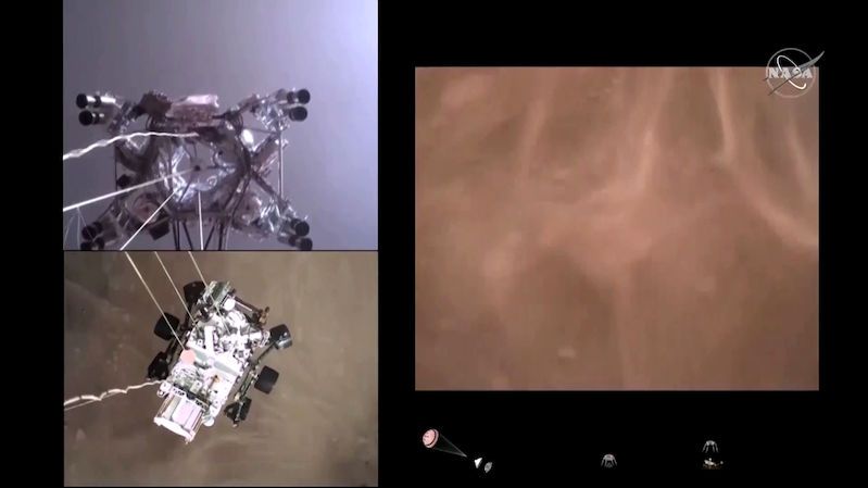 Padák, který snesl sondu Perseverance na Mars, obsahoval tajnou zprávu